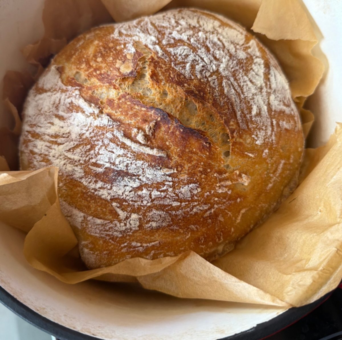 Sourdough loaf baked by class guest Scott